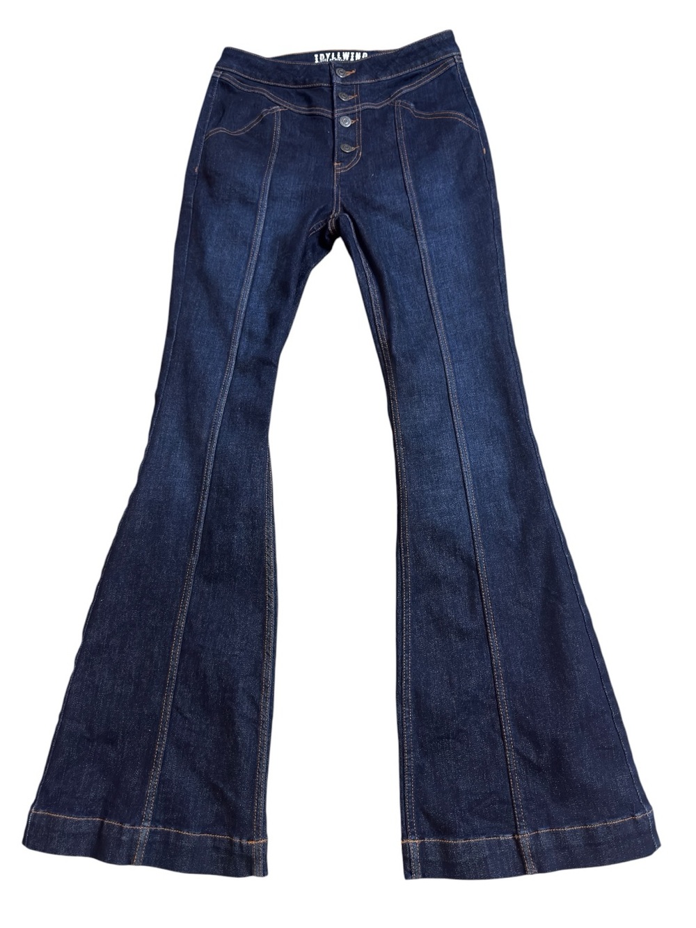 Idyllwind Outlaw High Rise Super Flare Jeans Western Y2K Cowgirl Boho 8 - Picture 10 of 14